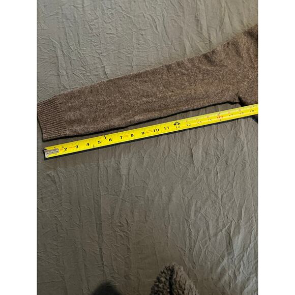 Alashan 100% Cashmere V-Neck Sweater Brown Taupe Size Small - Picture 5 of 6